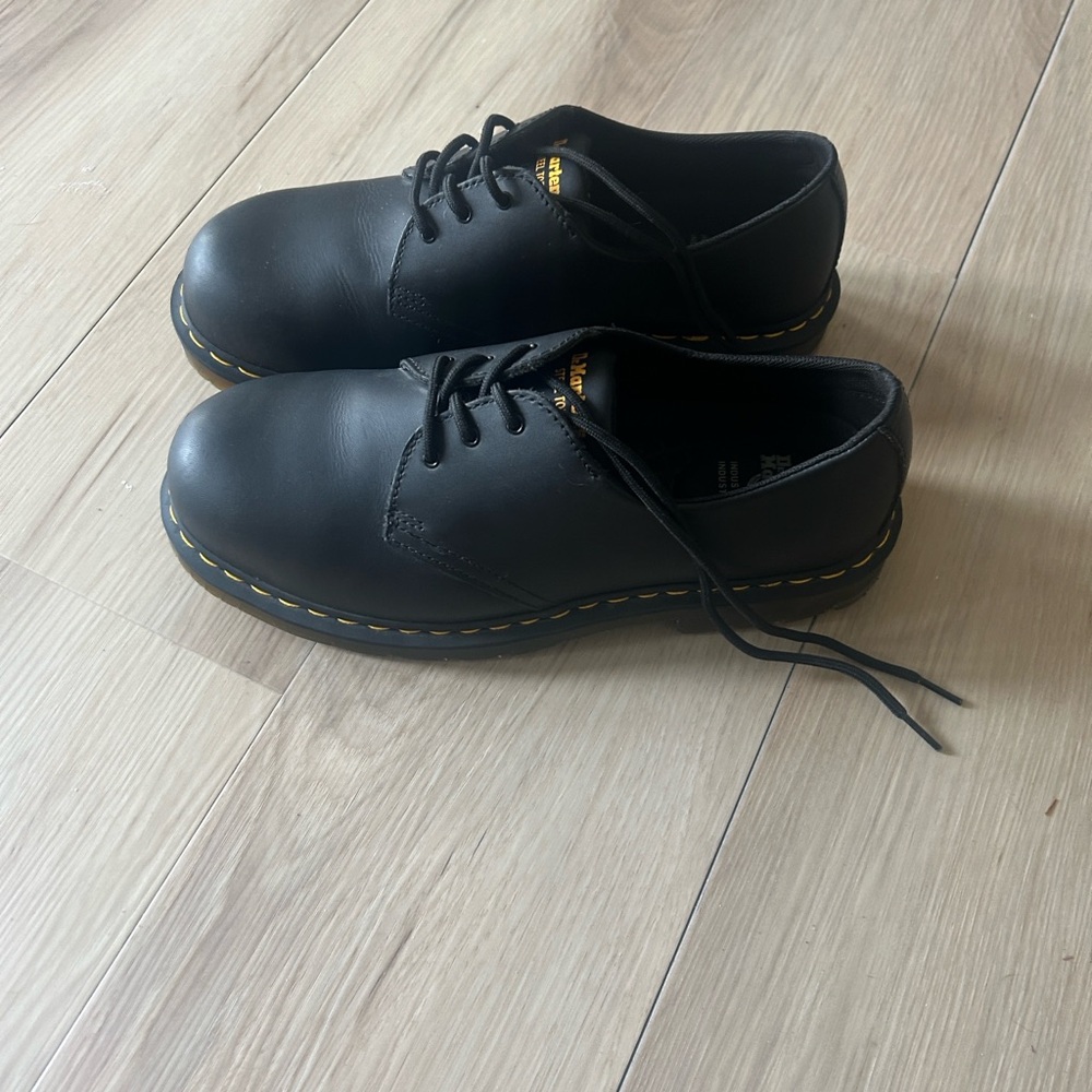 Dr. Martens Air Wair Soft Steel Toe Safety Shoes Men's Size 12 Black Slip Resist - Picture 8 of 11
